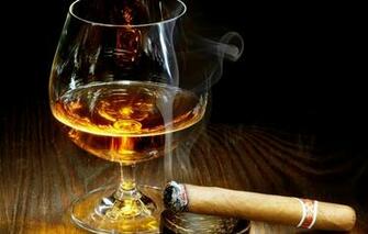 Wallpaper Table Smoke Glass Alcohol Cigar Twilight Ashtray