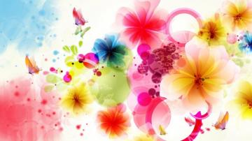 Abstract Flower Wallpaper Top