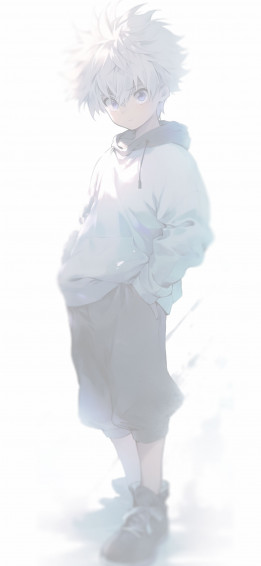 Hunter Killua Zoldyck White Wallpaper Hxh 4k