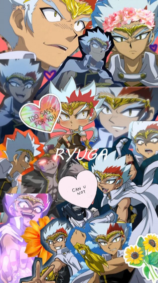 Ryuga Collage iPhone Wallpaper Beyblademetalfusion