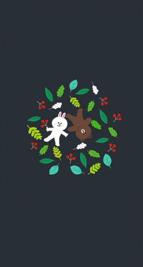 Line Brown Cony X Parallax Wallpaper