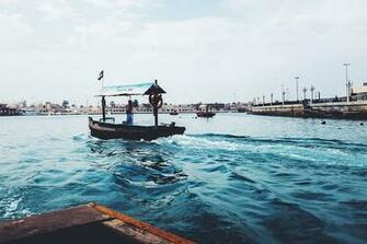 HD Wallpaper Dubai Creek United Arab Emirates Boat Abu