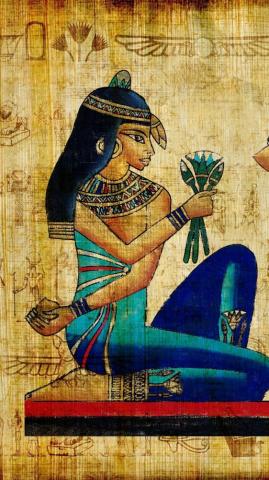 Wallpaper Brunette Girl Ancient Egypt