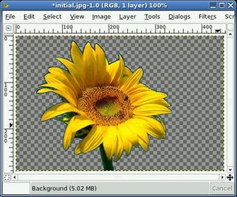 Gimp Changing Background Color
