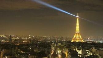Wallpaper Paris France Eiffel Tower Night City Lights 4k
