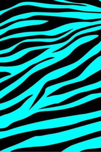 Blue Zebra Print Cute Wallpaper