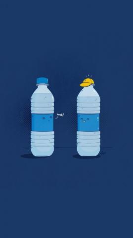 Bottle Cap Funny Illustration Creative Poster Design