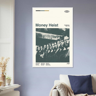 Money Heist Poster Print Retro Movie Wallpaper