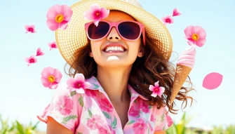 Pink Summer Preppy Wallpaper