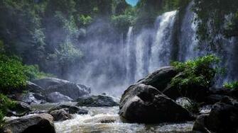 Waterfall On Phnom Kulen Siem Reap Cambodia Windows