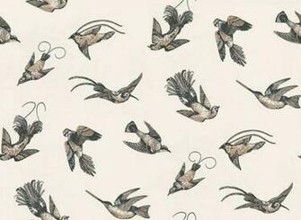 Birds From An Original S Design Shown Drawn In Black On White