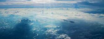 Wallpaper Sunlit Clouds X Dual Monitor Desktop