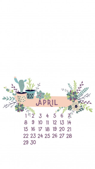 Cute April Calendar Aculc2eqgw4nwpaf Wallpaper