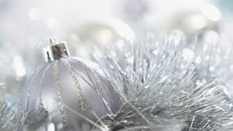 Silver Holiday Christmas Ornament With Glitter Picture For iPhone