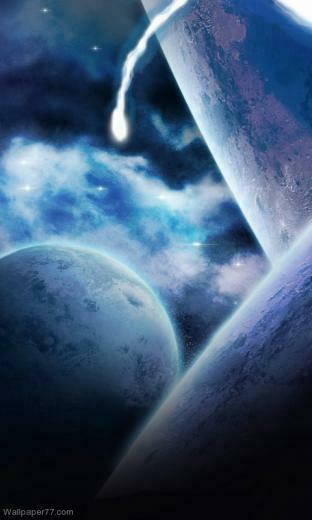Black Earth Orbit Planet Wallpaper Space