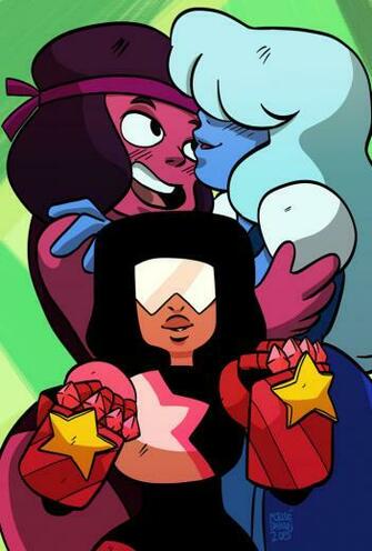 Steven Universe Garnet Sapphire And Ruby By Mjbarrosm