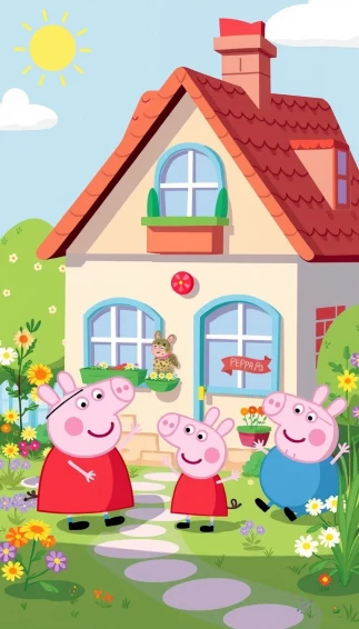 Peppa Pig House Wallpaper