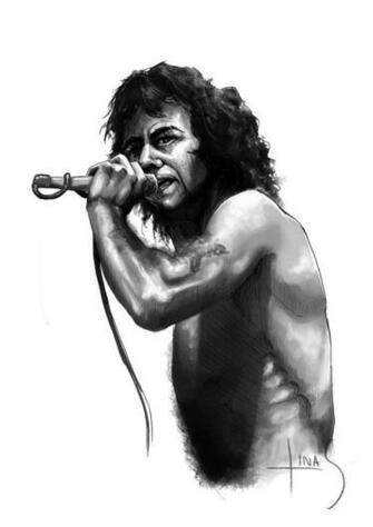Tattoo Bon Scott By Caoranach