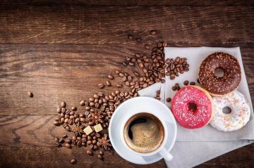 Coffee And Donut Wallpaper Top
