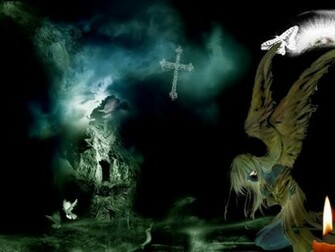 Angel In The Dark Gothic Wallpaper