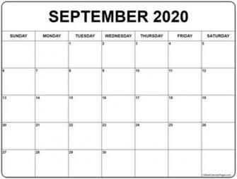 September Calendar Templates Of