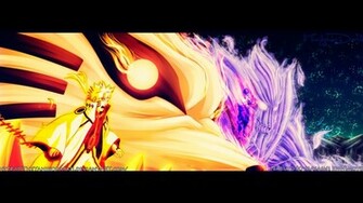 Naruto Kyuubi Sage Mode And Sasuke Susanoo HD Anime Wallpaper
