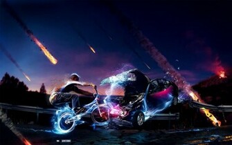 Wallpaper Bici Contra Coche