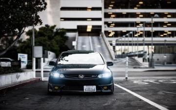 Honda Civic Car Lights Tuning Wallpaper In
