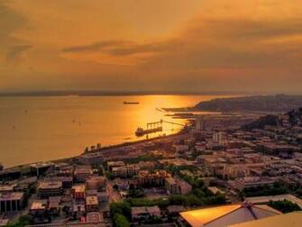 Seattle Bay Area HDr Wallpaper Walltor