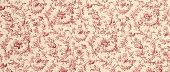 Ironwork Scroll Cranberry Cotton Fabric