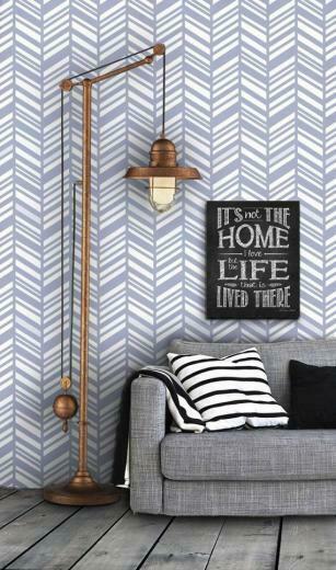 Wallpaper D197 Herringbone Pattern Vinyl And