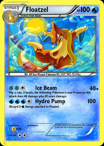 Floatzel Early Card By Lucariodrummer448