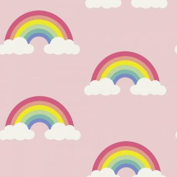 Belgravia Pretty Rainbow Wallpaper Clouds Sky Childrens Kids