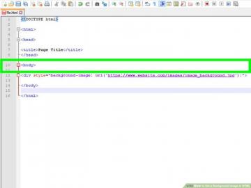 Set A Background Image In Html Wikihow