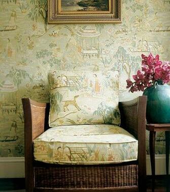 Thibaut Tea House Fishing Village Wallpaper Alexander Interiors