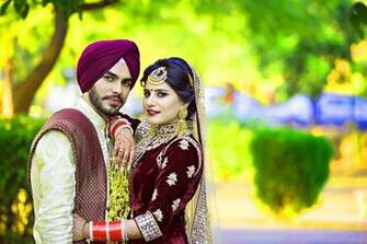 Sweet Cute Punjabi Wedding Lover Love Couple Image Photo