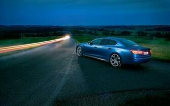 Maserati Quattroporte Blue Car Wallpaper HD