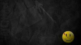 Screenheaven Watchmen Black Background Smiley Face