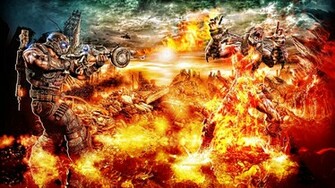 Games Wallpaper Gears Of War Flame Thrower