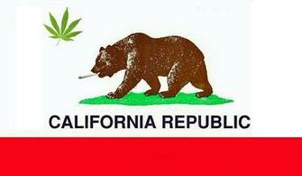 California Republic Logo Weed Flag