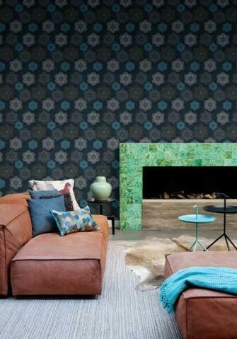 Floral Medallion Modern Wallpaper Toronto By Walls Republic