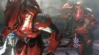 Halo Red Elites Attack Wallpaper