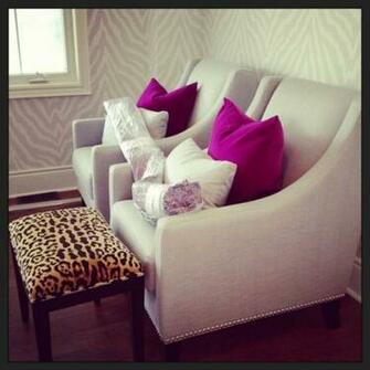 Design Brooklin Armchairs Leopard Stool Etosha Wallpaper Thibaut