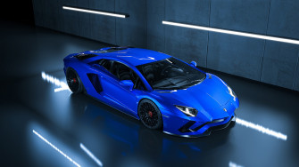 Lamborghini Aventador Blue Wallpaper