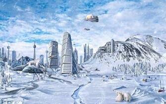 Fantasy Sci Fi Winter Background