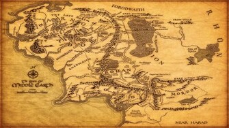 Middle Earth Map Image HD Wallpaper