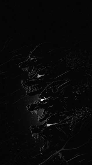 Cool Black Wolf Background Wallpaper