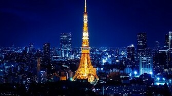 Wallpaper Tokyo Japan Light Night Full HD 1080p
