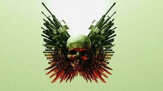 Skulls And Guns Wallpaper