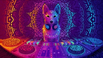 Dog Art Background Wallpaper